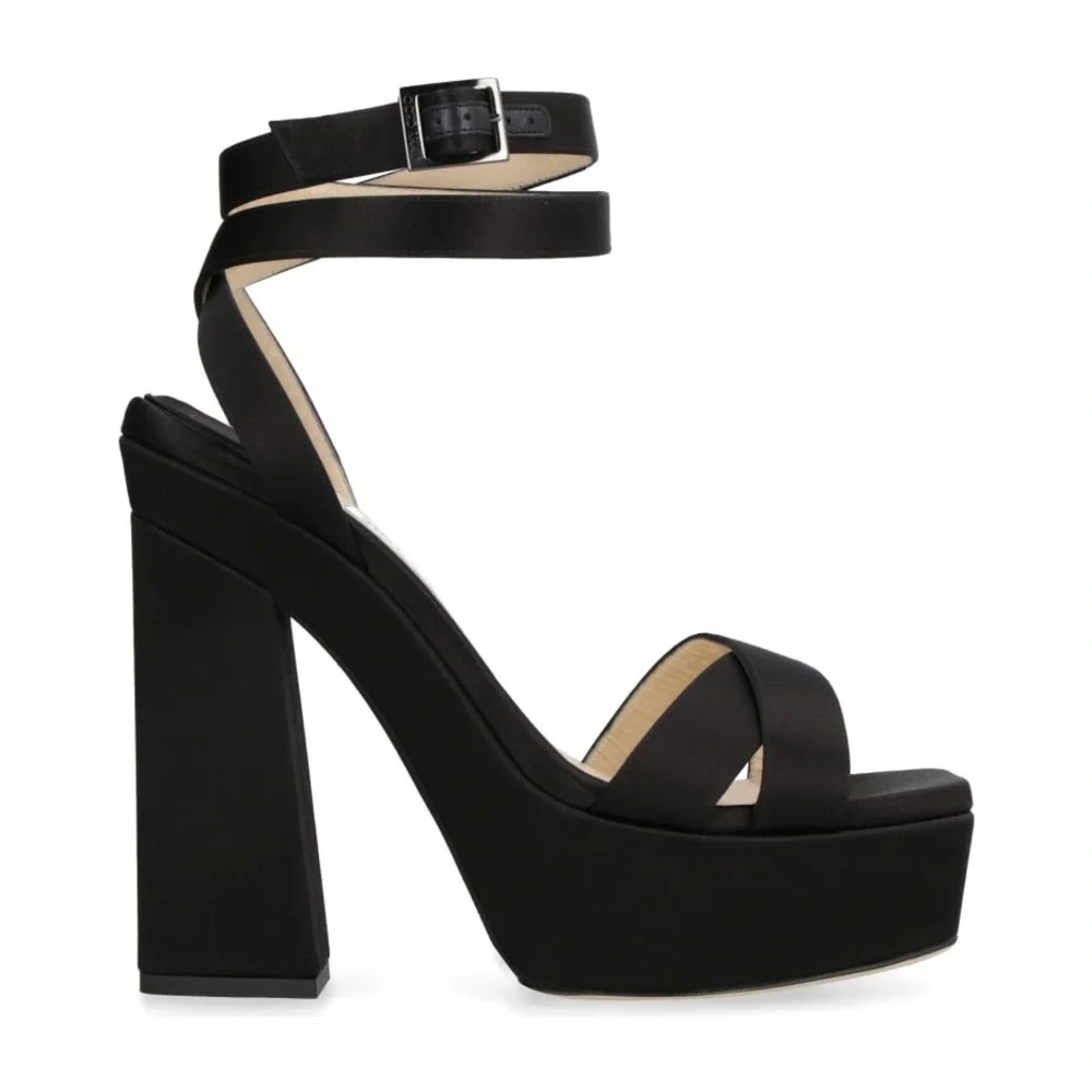 Jimmy Choo Gaia 140 Platform heeled sandals sz 37.5 - Picture 6 of 16